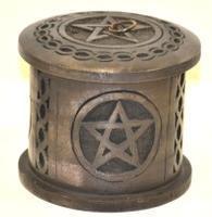 Round Pentacle Wood Box
