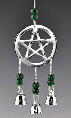 Pentacle in Chrome 9 inch Long